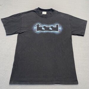 VTG Tool Shirt Mens Medium Black Electric Logo Graphic Band Rock Tee 2002 y2k